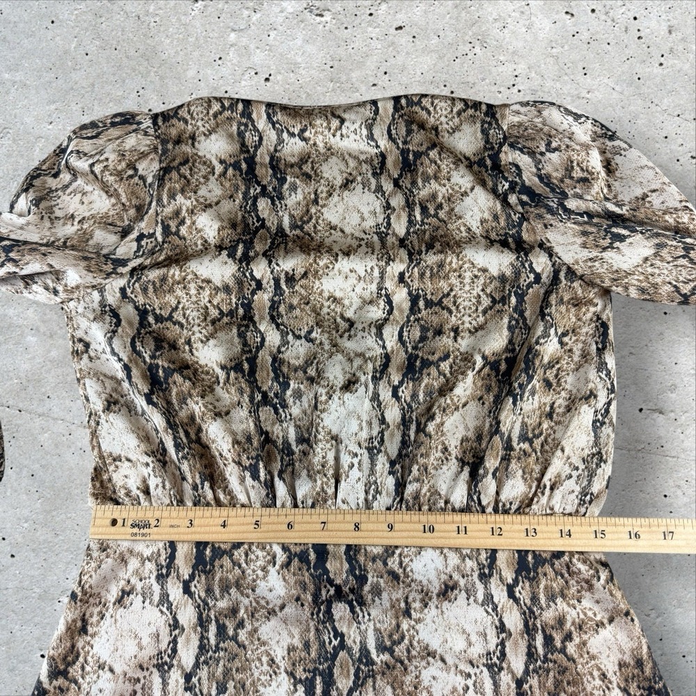 Ronny Kobo Lorie Python Snake Patterned Satin Lon… - image 8